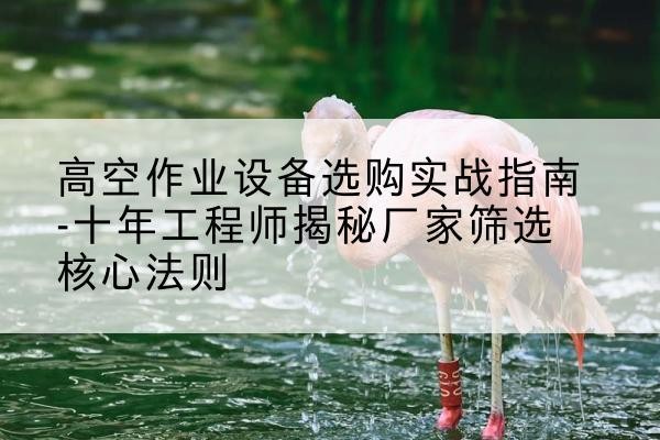 黎平剪叉式升降机厂家-高空作业设备选购实战指南-十年工程师揭秘厂家筛选核心法则