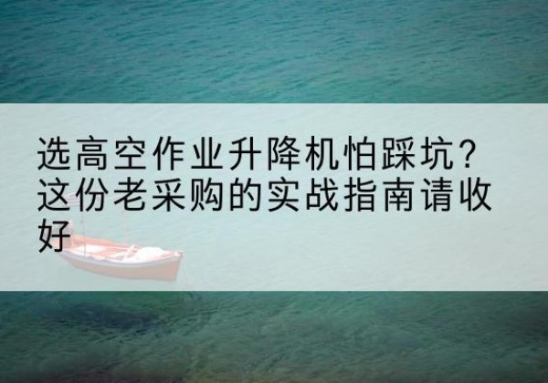 黎平高空作业升降机厂家推荐-选高空作业升降机怕踩坑？这份老采购的实战指南请收好